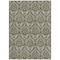 Homeroots 10' X 14' Taupe and Beige Damask Washable Non Skid Indoor Outdoor Area Rug 563897 - alternate 2