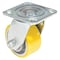 Vestil Polyurethane Swivel Caster 4 In. Diameter x 2 In. Width 440 Lb. Capacity Yellow/Gray CST-PY-4X2PUA-S - alternate 4