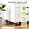 Simple Deluxe 7 Drawer Chest, Storage Cabinet Dressers with Wheels, Dressers Storage Cabinets, Dresser Mobile Cab 3A88CHEST7C01WHT - alternate 3