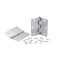 Global Door Controls 3.5 in. x 3.5 in. Brushed Chrome Full Mortise Residential Squared Hinge with Removable Pin, PK2 CP3535-R-26D-M - alternate 3