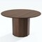 Homeroots 52" Brown Wood Pedestal Base Round Top Dining Table 720953 - alternate 3
