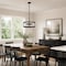 Vaxcel Harrison 4-Light Drum Pendant Light, Matte Black, Clear Seeded Glass, 20-In. Wide P0468 - alternate 4