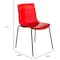 Leisuremod Astor Plastic Dining Chair with Black Steel Base in Transparent Red, 2PK ACBL-20TR2 - alternate 2