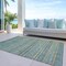 Homeroots 8' X 10' Teal Blue Gold And Taupe Southwestern Washable Indoor Outdoor Area Rug 615983 - alternate 4