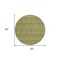 Homeroots 8' Round Green Round Damask Washable Non Skid Indoor Outdoor Area Rug 563885 - alternate 4