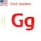 Aacc Self-Adhesive Vinyl Letter: G, Scale: 35 cm. Color: Red Font: Anders by, 12PK AACC-Anders-UG-Red-M35x12 - alternate 1