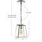 Jonathan Y Ira 6.3 in. Adjustable Drop Metal LED Pendant, Chrome JYL3525A - alternate 4