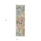 Homeroots 2' X 8' Gray and Gold Abstract Washable Non Skid Indoor Outdoor Area Rug 559160 - alternate 2