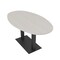 Skutchi Designs Boval Conference Table With Power Unit, 36 in W, 60 in L, Ivory HAR-BOVL-36X60-DOU.BK-K458-NA - alternate 1