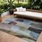 Homeroots 8' X 10' Brown Blue And Green Abstract Washable Indoor Outdoor Area Rug 604357 - alternate 1