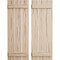 Ekena Millwork Rustic Three Board Spaced Board-n-Batten Riverwood Faux Wood Shutters, 17 1/2W x 48H, PR SHUBSS17X48RWPR - alternate 1