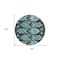 Homeroots 8' Teal Blue Aqua And Charcoal Round Southwestern Washable Indoor Outdoor Area Rug 587832 - alternate 3