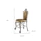 Homeroots Set of Two 24" Brown and Pearl Faux Leather and Solid Wood Counter Height Bar Chairs, 2PK 573448 - alternate 2