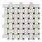 Apollo Tile Regalia 12x12 in. Ivory White, Black Matte Gres Porcelain Basketweave Mosaic Tile, 6PK VEL88OROBSKMOSA - alternate 6