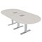 Skutchi Designs 8ft Conference Table With Power Unit | 8 Person Modular Racetrack Meeting Table | Harmony Series HAR-RAC-48X96-T-K458-ESIL - alternate 1