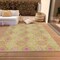 Homeroots 3' X 5' Lime Green Pink And Ivory Floral Medallion Washable Indoor Outdoor Area Rug 614599 - alternate 3