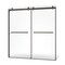 Fab Glass And Mirror Frameless Double Sliding Shower Door Portofino Series Adjustable 44-48in Width x 79in Height SHPR48X79BN - alternate 1