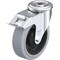 Blickle Kingpin Swivel Caster, Solid Rbr, 5", Brake LER-POEV 125KA-FI-SG - alternate 1