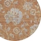 Homeroots 8' Orange Copper And Gray Round Floral Washable Indoor Outdoor Area Rug 589496 - alternate 4