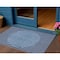 Homeroots 3' X 5' Navy Blue And Gray Striped Washable Indoor Outdoor Area Rug 597181 - alternate 1