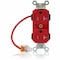 Leviton Straight Blade Receptacle, 5-20R, 20 A, 125V AC, Flush Mount, Self-Grounded MT563-1CR - alternate 1