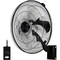 Edendirect 18 inch 5 Speed High Velocity Commercial Black Indoor Outdoor Wall Mount Fan, 4650 CFM ZR-HIFANXWALLMOUNTPRO18RC - alternate 1