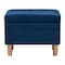 Baxton Studio Elias Modern Navy Blue Velvet Fabric Storage Ottoman 256-14053-ZORO - alternate 4