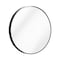Homeroots 27" Black Aluminum Round Framed Accent Mirror 691616 - alternate 1
