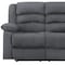 Homeroots 60in Gray Microfiber Manual Reclining Loveseat 329376 - alternate 3