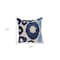 Homeroots 22" Blue and Beige Abstract Cotton Throw Pillow With Embroidery 529223 - alternate 3
