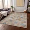 Homeroots 8' X 10' Terra Cotta Beige And Teal Blue Geometric Washable Indoor Outdoor Area Rug 603284 - alternate 5