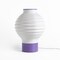 Jonathan Y Asian Lantern 15 in. Vintage Traditional Plant-Based PLA 3D Printed Dimmable LED Table Lamp, White/Pu USA1003A - alternate 6