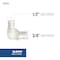 Everflow 3/4'' x 1/2'' PEX Barb 90 Degree Elbow Pipe Fitting; Plastic Poly Alloy PPRL3412 - alternate 2