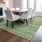 Homeroots 9' X 12' Artichoke Green And Olive Green Striped Washable Indoor Outdoor Area Rug 577791 - alternate 5