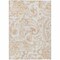 Homeroots 5' X 8' Coral Ivory And Peach Paisley Washable Indoor Outdoor Area Rug 588643 - alternate 4