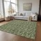 Homeroots 3' X 5' Olive Green Artichoke Green And Ivory Floral Washable Indoor Outdoor Area Rug 581912 - alternate 2