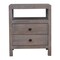 Homeroots 24" Brown Solid Wood Two Drawer Nightstand 701733 - alternate 5
