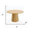Homeroots 52" Natural Wood Pedestal Base Round Top Dining Table 721089 - alternate 2