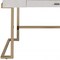 Homeroots 44" White and Champagne Glass Writing Desk 286395 - alternate 2