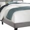 Homeroots Gray Solid and Manufactured Wood Full Upholstered Faux Leather Bed Frame 333294 - alternate 4