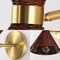 Jonathan Y Zoey 10" 1-Light Mid-Century Vintage Retro Rattan/Metal LED Sconce w/Adjustable Shade, Dark Brown/Bra JYL1601B - alternate 4