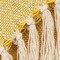 Homeroots 50" X 60" Yellow and Ivory Woven Cotton Striped Throw Blanket with Tassels 478663 - alternate 2