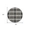 Homeroots 8' Black Gray And Brown Round Plaid Washable Indoor Outdoor Area Rug 597543 - alternate 4