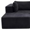 Homeroots 105" Black Corduroy Modular Sofa Chaise With Toss Pillows 723850 - alternate 2