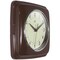 Infinity Instruments Square Retro Wall Clock, Mahogany, 9.25 in 13228DR-4103 - alternate 3