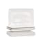 Homeroots White Six Piece Rectangle Pebbled Porcelain Service For Six Dinner Plate Set 483520 - alternate 3