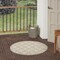 Homeroots 4' Cream And Beige Round Geometric Indoor Outdoor Area Rug 572336 - alternate 5