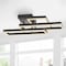 Jonathan Y Turing 28" Geometric Integrated LED Metal Flush Mount, Black JYL7209A - alternate 4