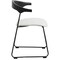 Leisuremod Lyra Collection Modern Chair in Black back and White Seat, 4PK LCBL-41OW4 - alternate 3