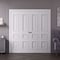 Sartodoors Sliding Closet Double Bi-fold Doors 72x80 inches White Solid Core Modern Interior ROYAL9833DBF-EMAL-72 - alternate 1